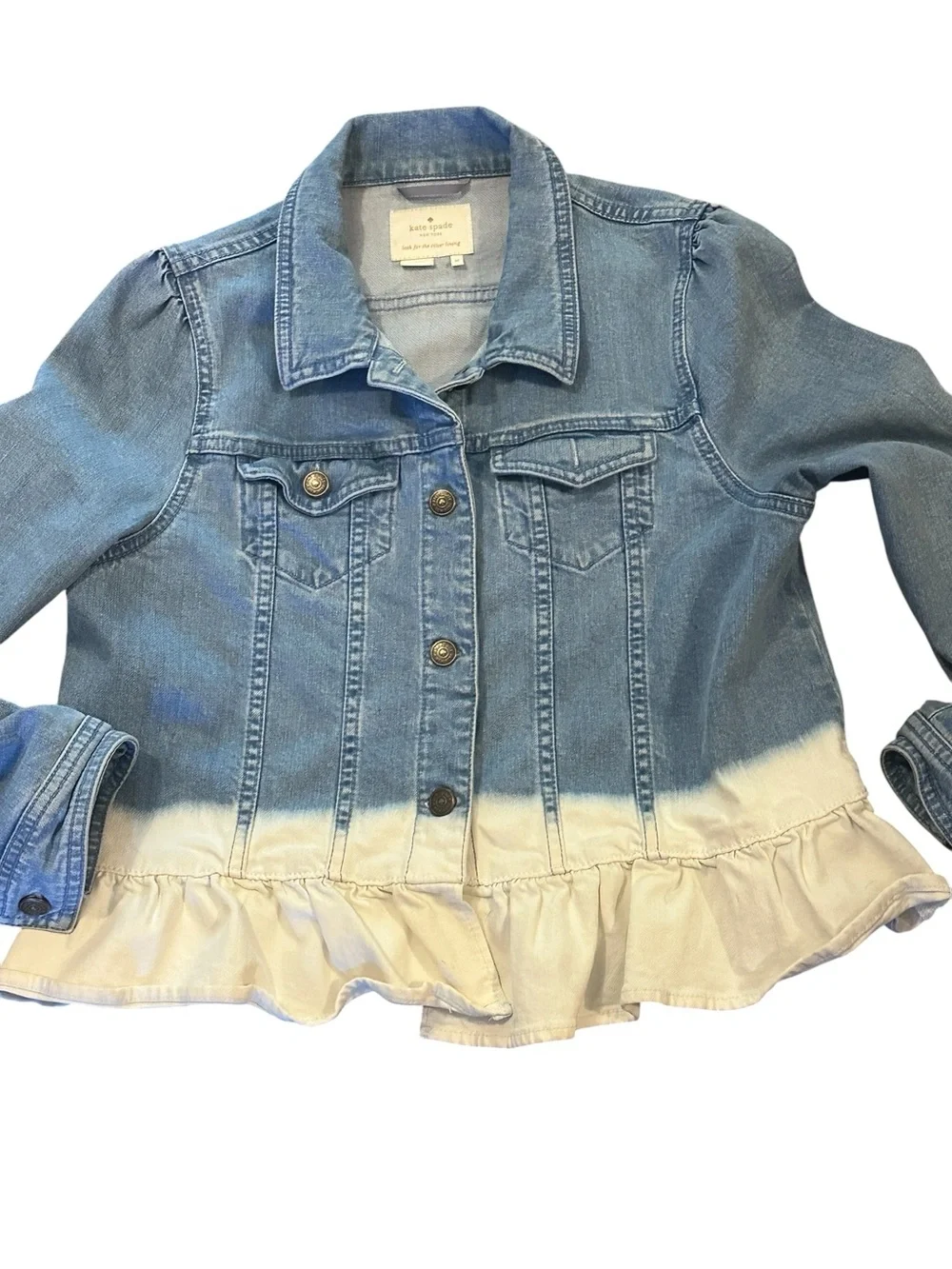 Broome Street Dip Dye Denim Jacket Medium Kate Spade
